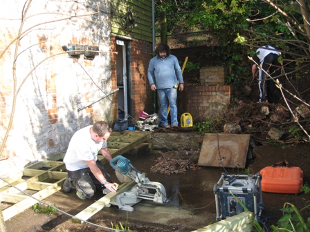 Constructing a ramp at Exmouth