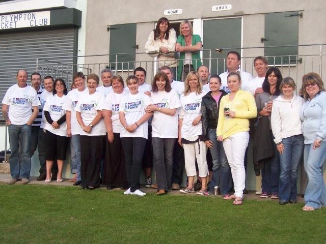 Plympton CricketForce volunteers smile for the camera